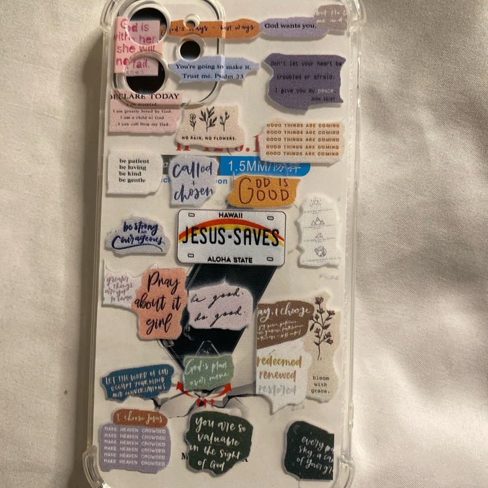 Inspirational Bible Quote Case for iPhone 12, Trendy Design
